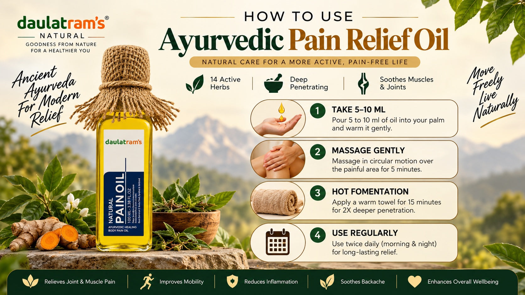How to consume Pain Relief Oil - Daily Ritual